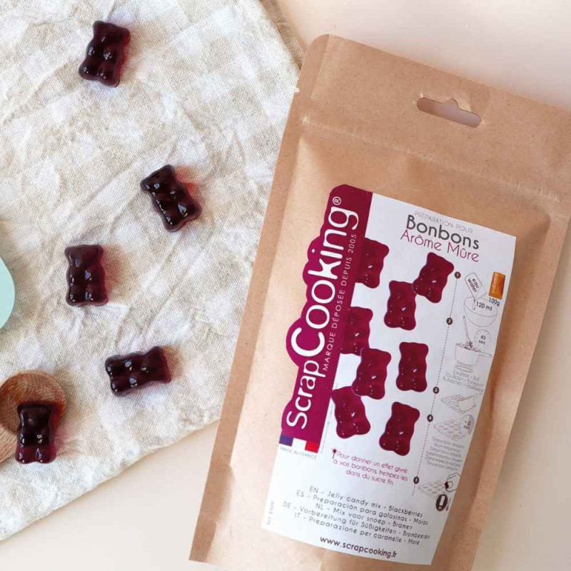Ambiance bonbons oursons mûre et sachet prépa - ScrapCooking®