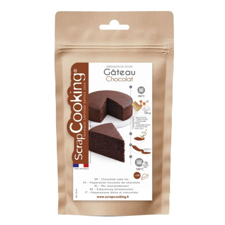 Powdered mix sachet for moist chocolate cake - ScrapCooking®