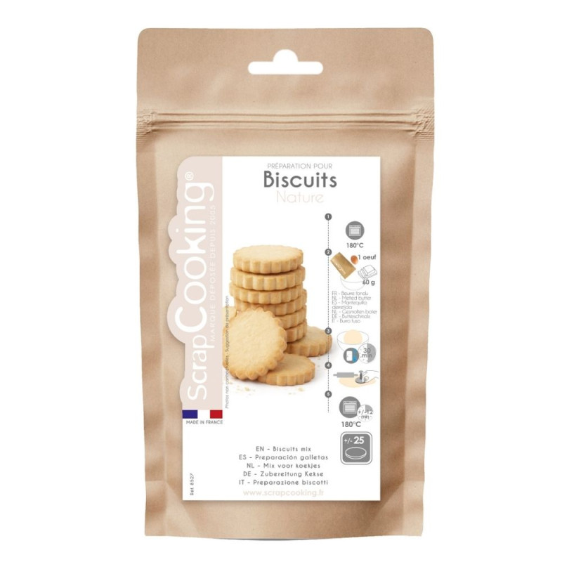 Ready-mix pack for homemade plain biscuits - ScrapCooking®