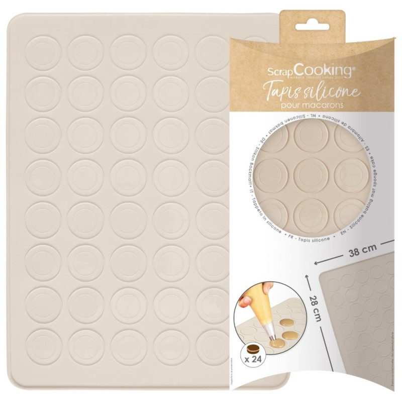 Pack + tapis silicone pour macarons - ScrapCooking