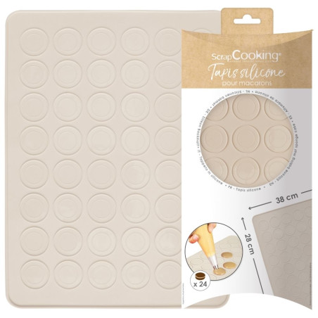 Pack + tapis silicone pour macarons - ScrapCooking