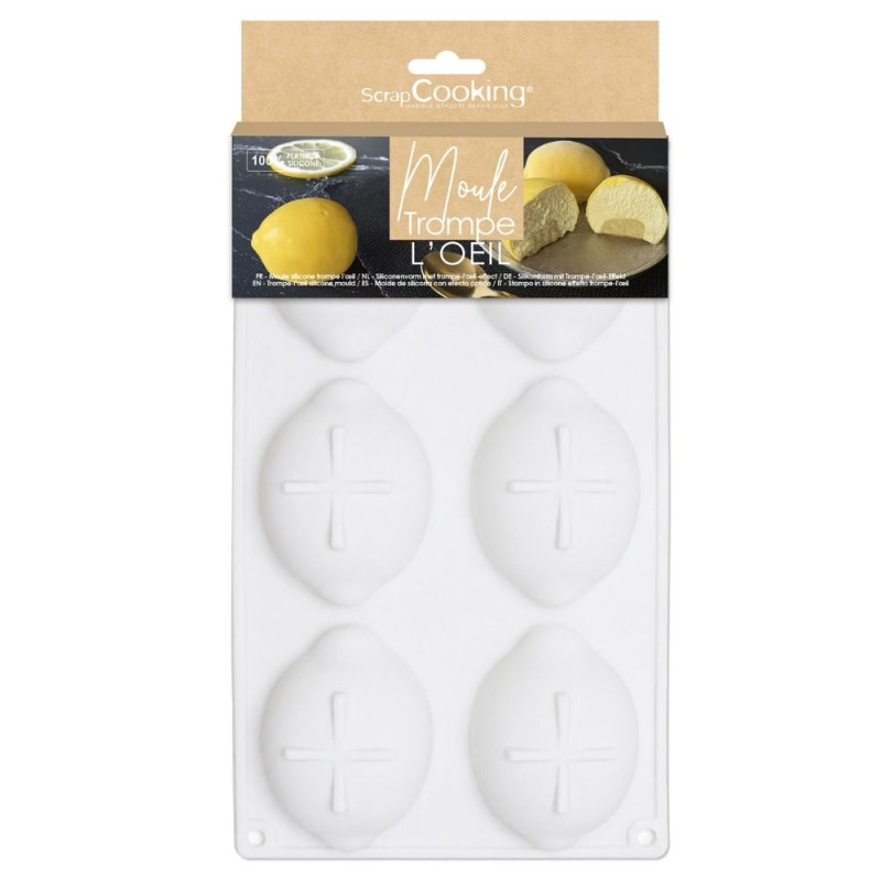 Trompe-l’œil lemon silicone mould set – 6 moulds – ScrapCooking