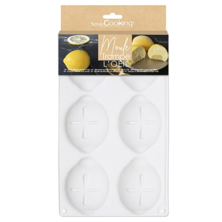 Trompe-l’œil lemon silicone mould set – 6 moulds – ScrapCooking