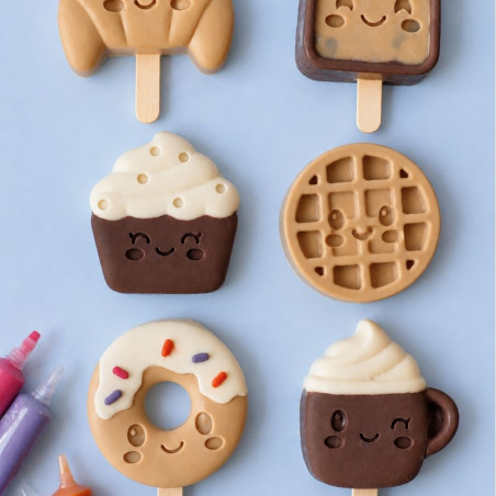 Kawaii ice cream theme and chocolate-coloured case - ScrapCooking®