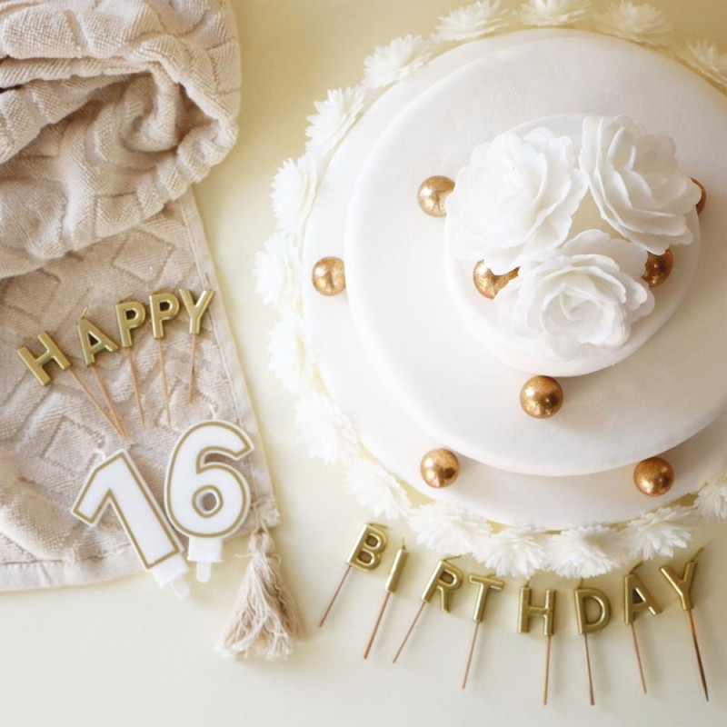 Styled Scene with White Candles and Gold Trim – ScrapCooking®