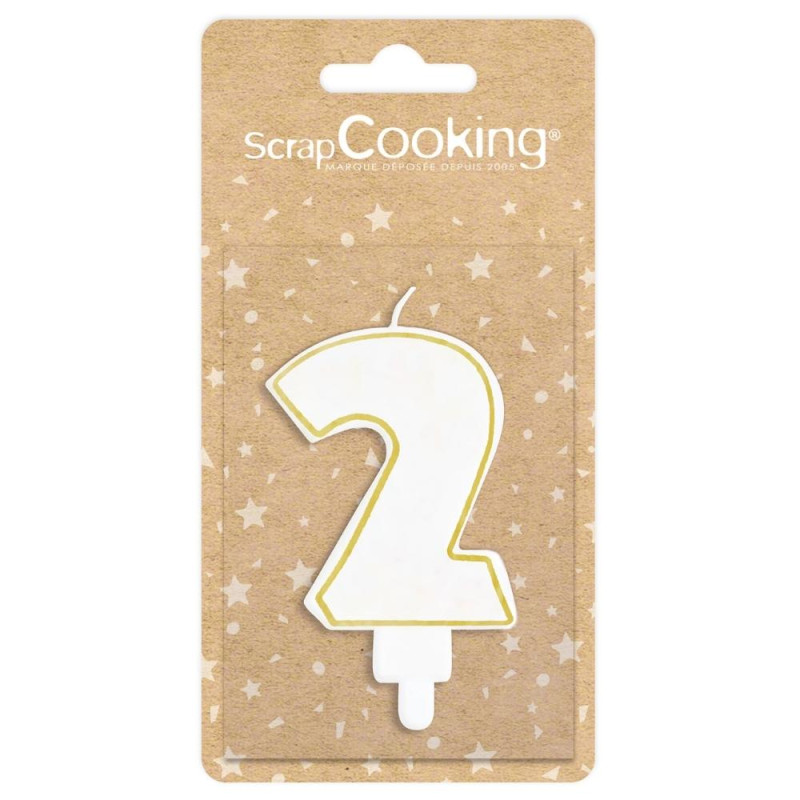 Pack bougie chiffre 2 - ScrapCooking®