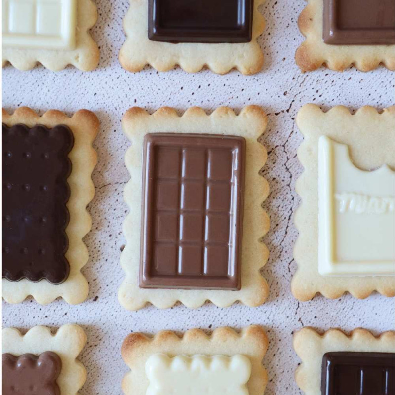 Details of the ‘School 3 Chocolates’ biscuits - ScrapCooking®