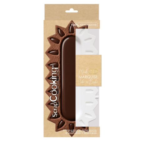 Pack moule silicone 3D bûche et entremets - Marquise - ScrapCooking