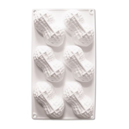 Trompe-l’œil peanut silicone mould - 6 cavities