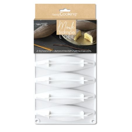 Trompe-l’œil vanilla silicone mould - 6 cavities