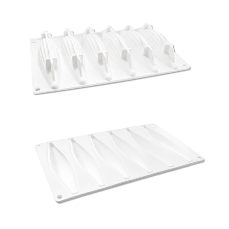 Trompe-l’œil vanilla silicone mould - 6 cavities