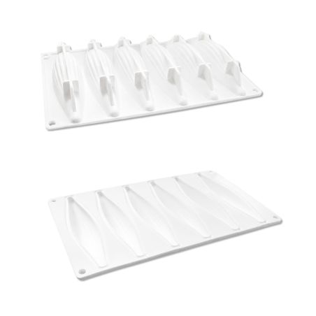 Trompe-l’œil vanilla silicone mould - 6 cavities