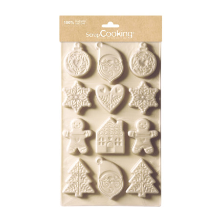 Silicone Christmas mould for shortbread biscuits | ScrapCooking