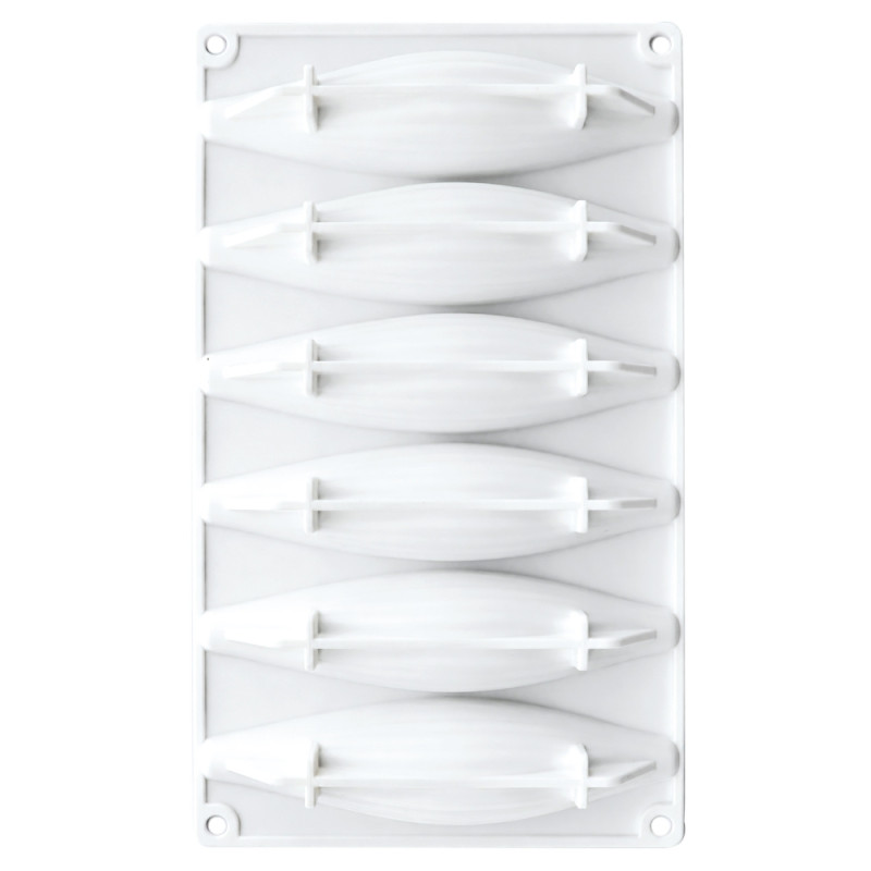 Pack gâteaux trompe l'œil gousse de vanille : Moule silicone pour 6 Trompe l'œil gousse de vanille