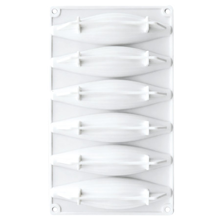 Pack gâteaux trompe l'œil gousse de vanille : Moule silicone pour 6 Trompe l'œil gousse de vanille