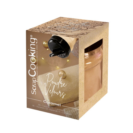 Giant boat-shaped yule log pack : Caramel Velvet Effect Powder