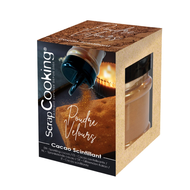 Pack bûche ourson XXL : Poudre velours Cacao scintillant
