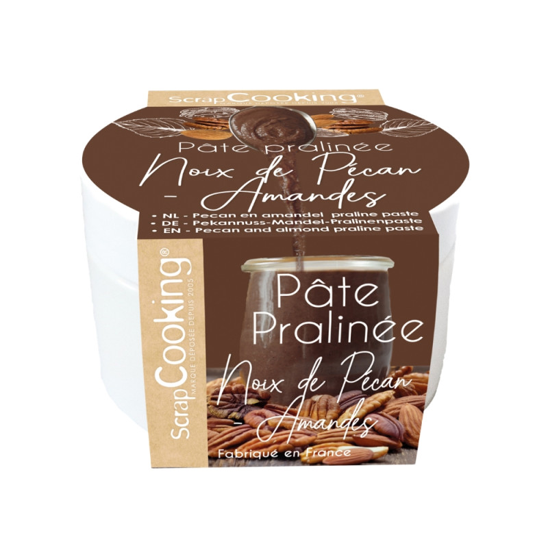 Giant 3D teddy bear yule log pack : Pecan nut praline paste 200g