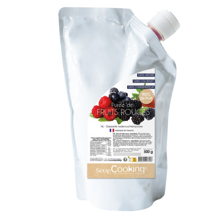 Pack bûche Instant chocolat fruits rouges : Purée de fruits rouges