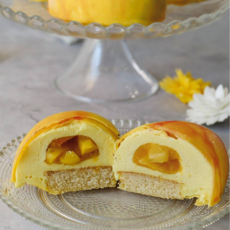 Trompe-l’œil sliced mango design - ScrapCooking