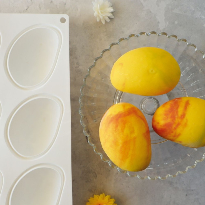 3 x mango-themed trompe-l’œil decorations + mould - ScrapCooking