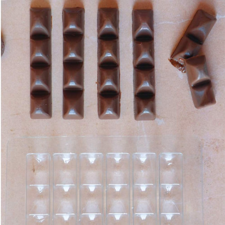 Photos showing chocolate bars and a mould - ScrapCooking®