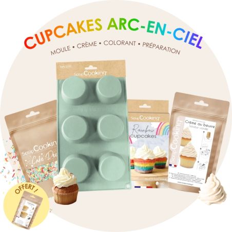 Rainbow cupcake DIY pack