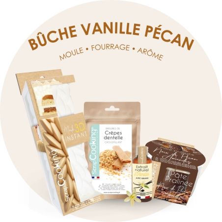 Vanila pecan Instant yule log pack