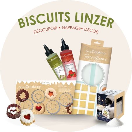 Christmas Linzer biscuits pack