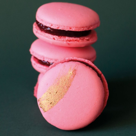 Macarons de fête avec colorant de surface or - ScrapCooking®