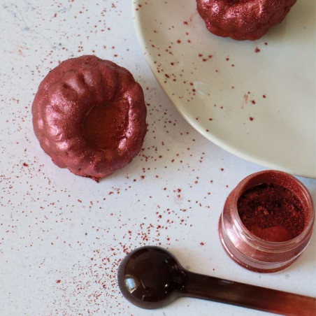 Trompe l'œil framboise avec colorant rubis - ScrapCooking®
