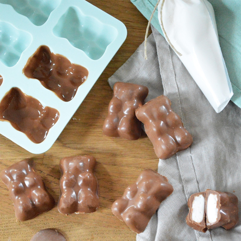 My adventurer’s snack pack - FREE 350ml insulated water bottle: Teddy bear marshmallow chocolate
