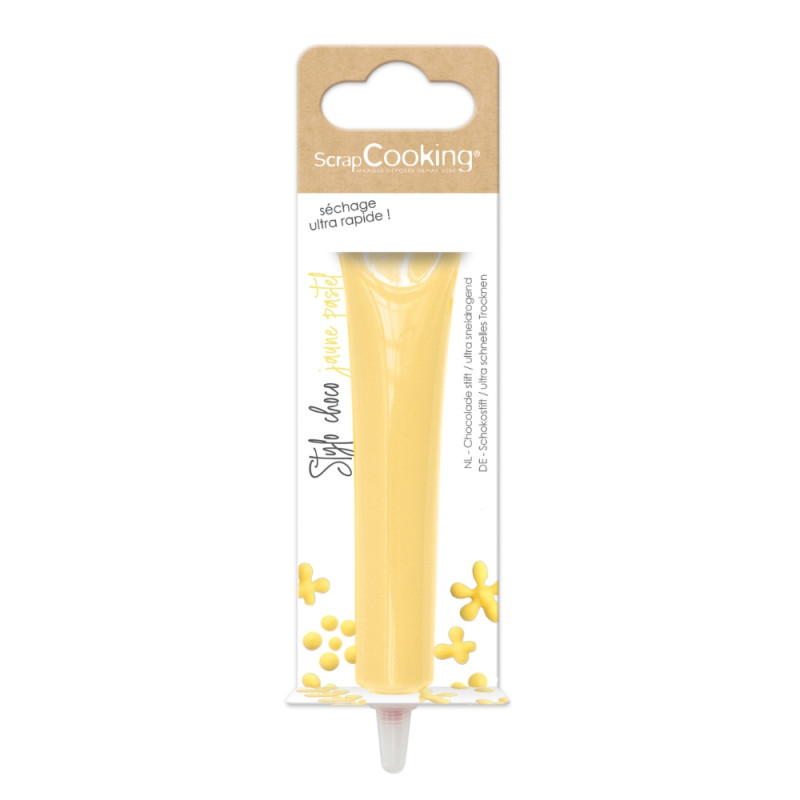 Stylo goût choco jaune pastel réf.6804