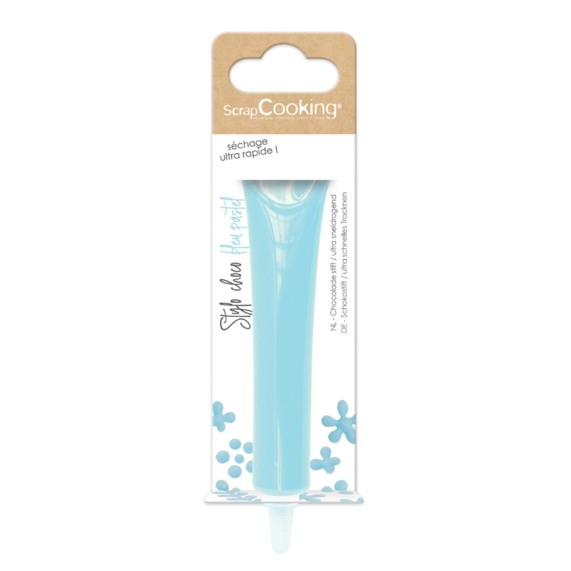 Stylo goût choco bleu pastel - ScrapCooking
