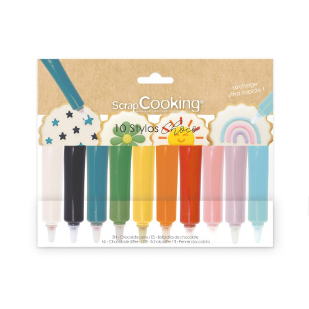 Boite de 10 stylos goût choco