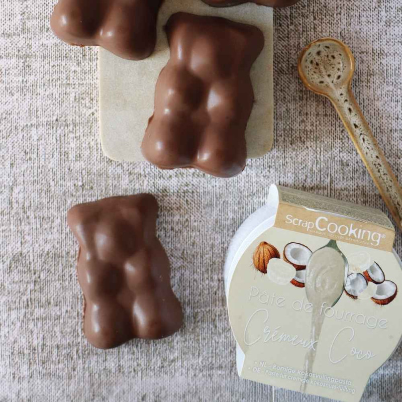 Teddy bears with coconut filling - ScrapCooking®