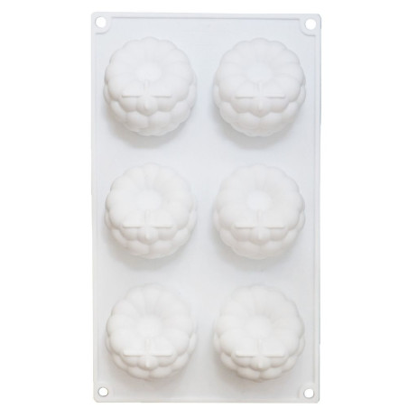 Single silicone mould with a raspberry trompe-l’œil design – 6 cavities – ScrapCooking