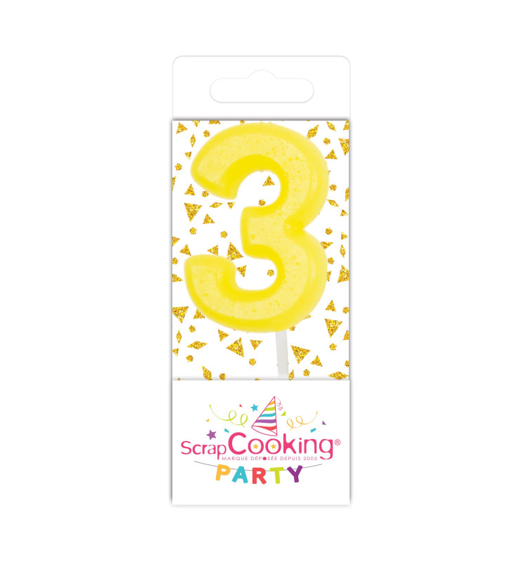 Mini bougie chiffre 3 réf.0553