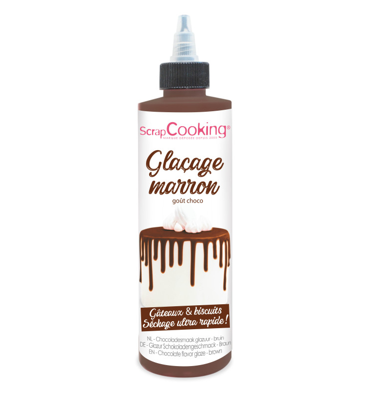 Glaçage marron prêt à l'emploi goût choco - dripcake réf.4704