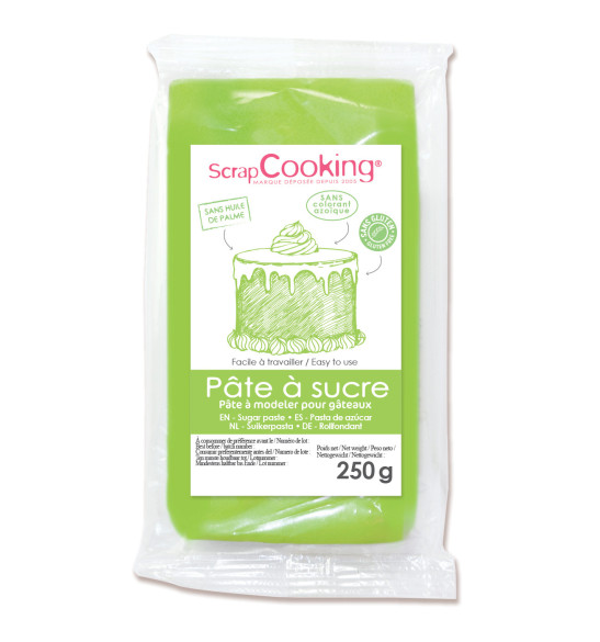Pâte à sucre vert prairie 250g réf.7230