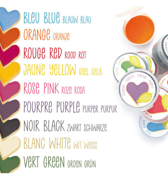 9 colorants d'origine naturelle en poudre réf.4271