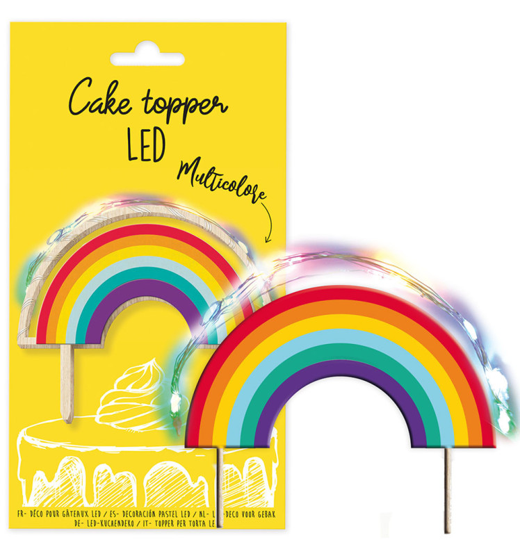 Rainbow LED cake topper - ScrapCooking®
