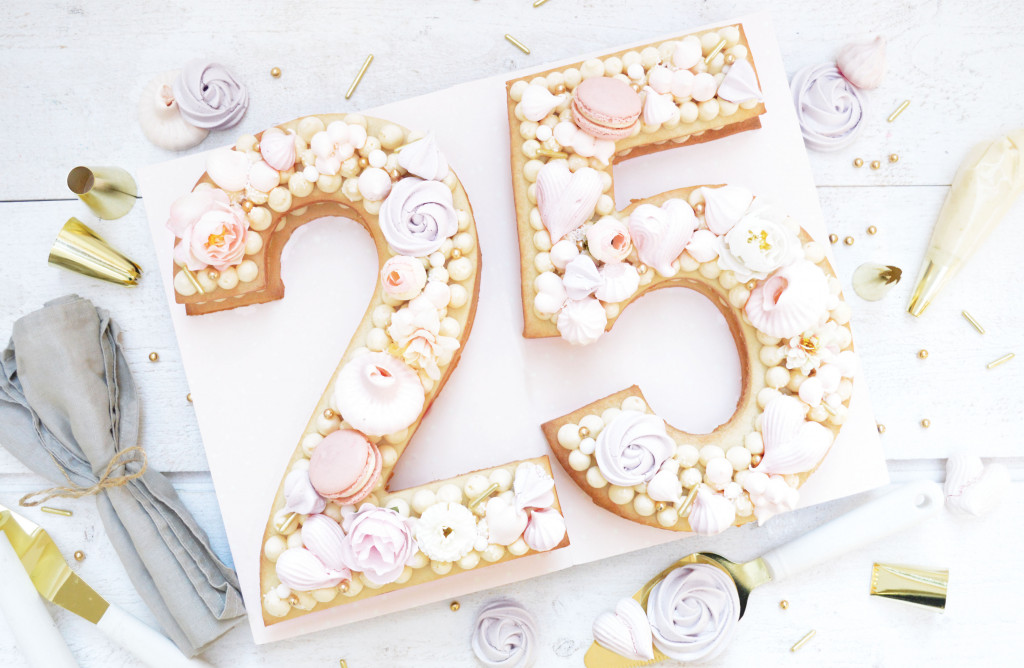 Number cake à la crème diplomate