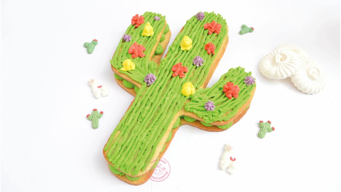 Gâteau cactus pistache