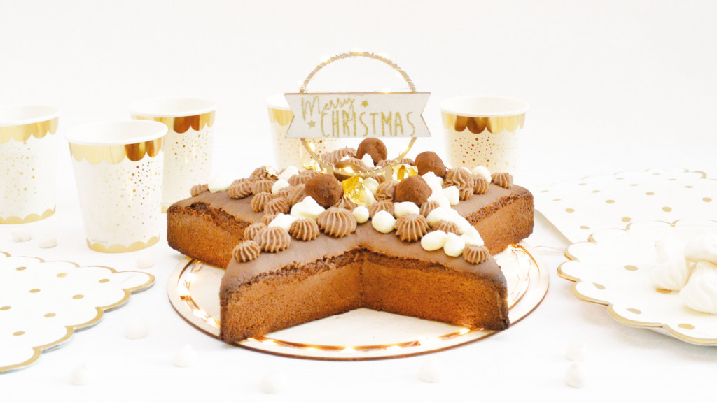 Recette gâteau étoile de Noël au chocolat