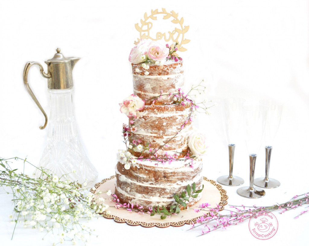 Recette pièce montée nude cake