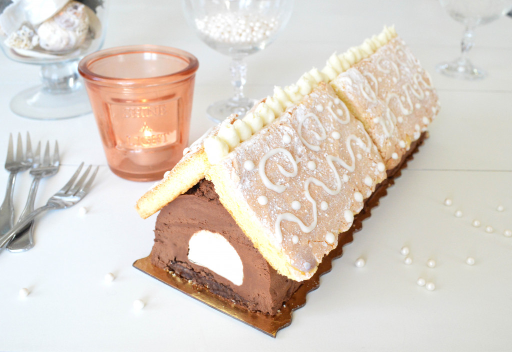 Recette bûche chalet mouse au chocolat