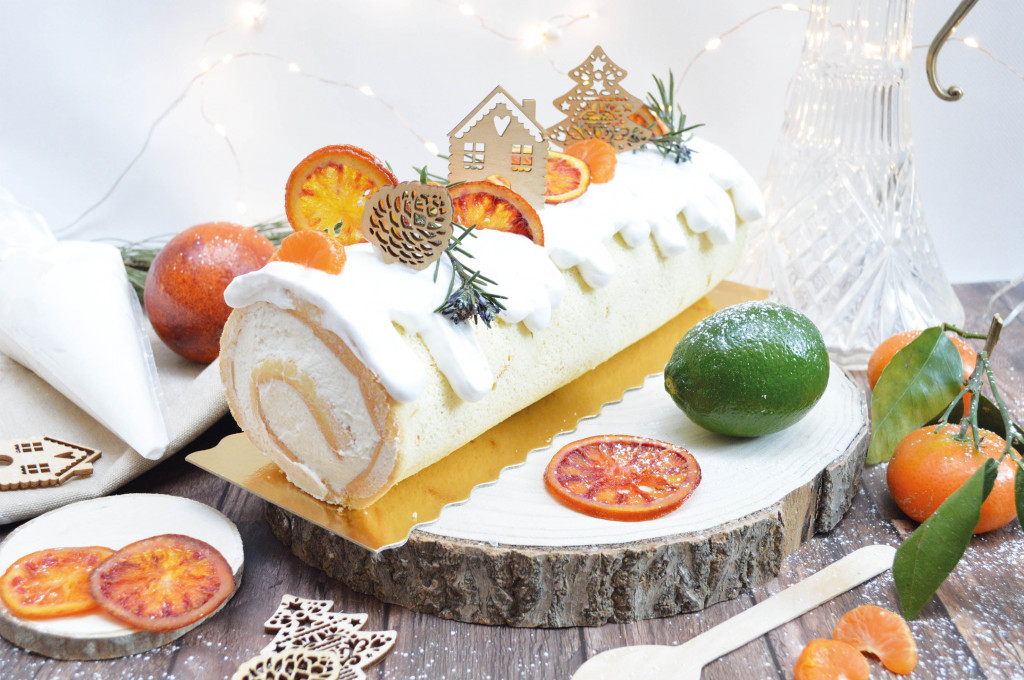Bûche roulée romarin/agrumes