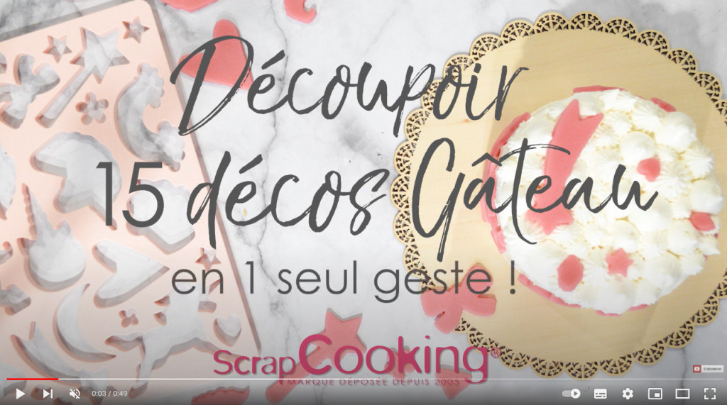 Plaque découpoir multi, 15 décos gâteau licorne en 1 seul geste !