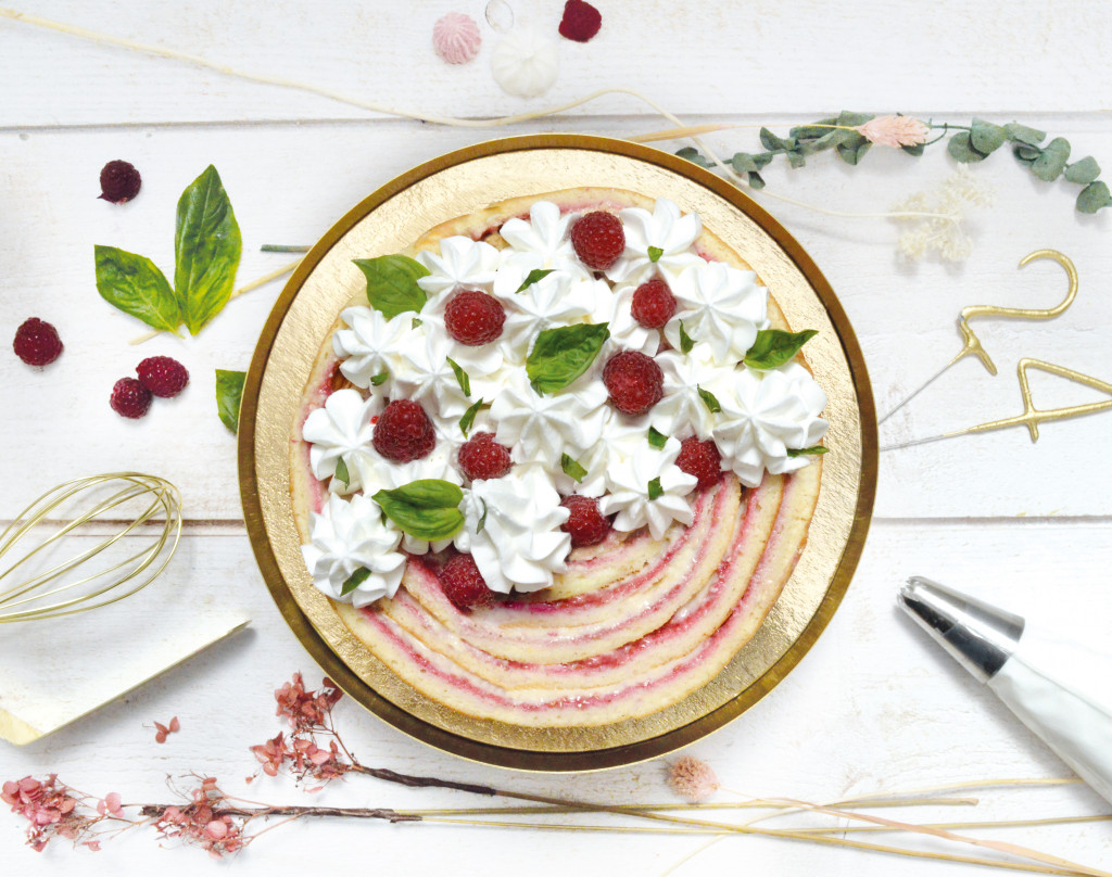 Recette roll cake framboise/vanille